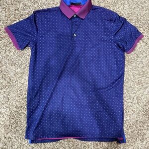 Greyson Sz Medium Polka Dot Polo Shirt